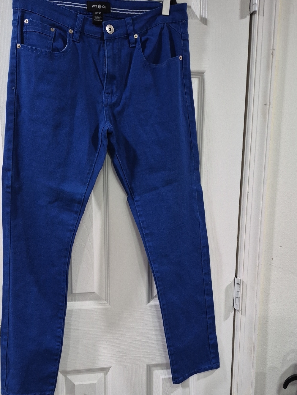 WT02 Men's Skinny Jeans in Cobalt Blue